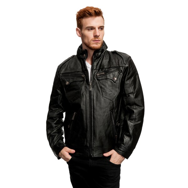 Shop Men's Leather Jacket - Free Shipping Today - Overstock.com - 10227624