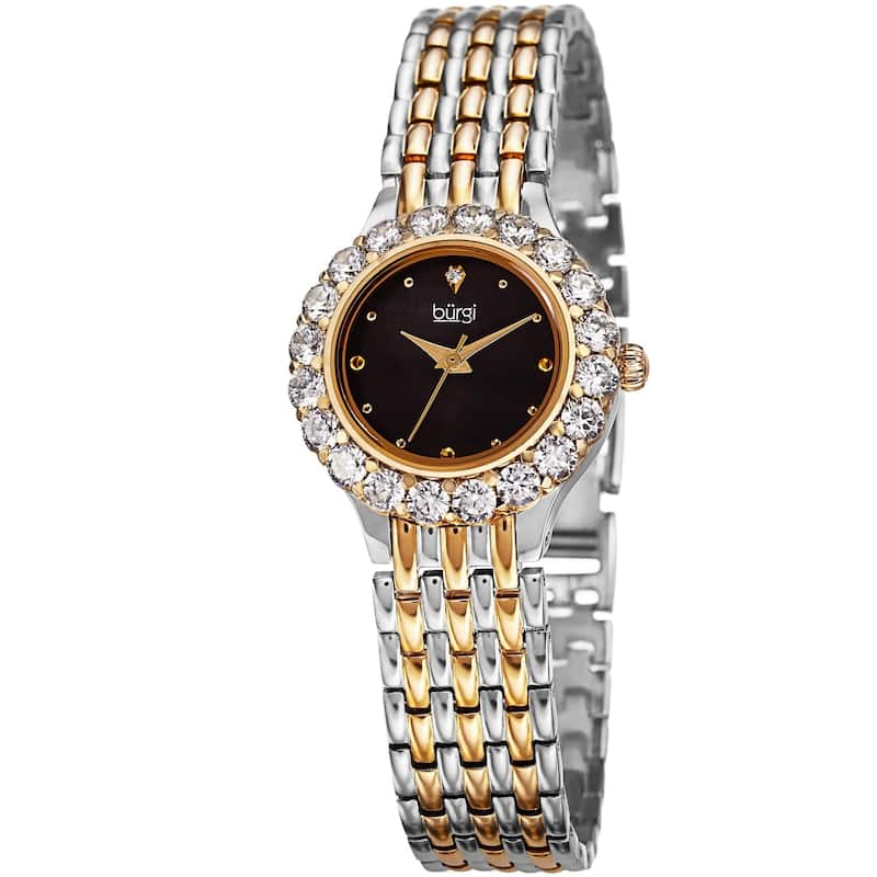 Burgi Women's Dazzling Diamond Crystal-Accented Bracelet Watch
