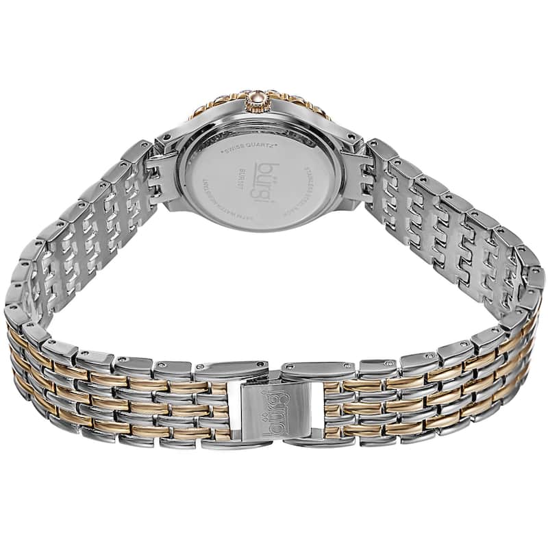 Burgi Women's Dazzling Diamond Crystal-Accented Bracelet Watch