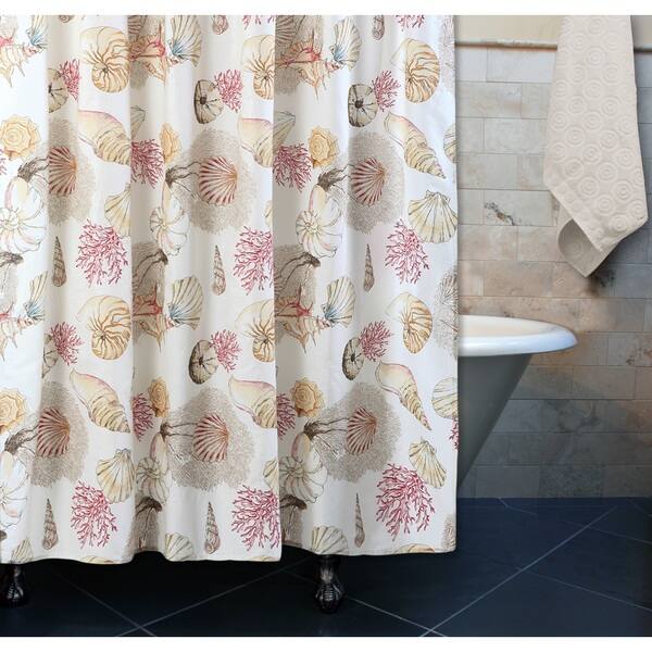 Shop Greenland Home Fashions Castaway Multi Shells Shower Curtain