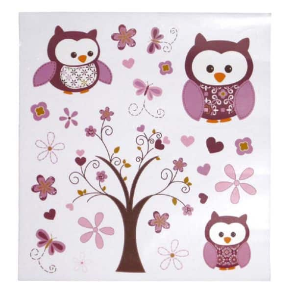 Shop Nemcor Baby S First Plum Owl Meadow 4 Piece Crib Bedding Set