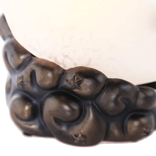 Blown Glass White Moon Cherub Accent Lamp Blown Glass White Moon Cherub Accent Lamp