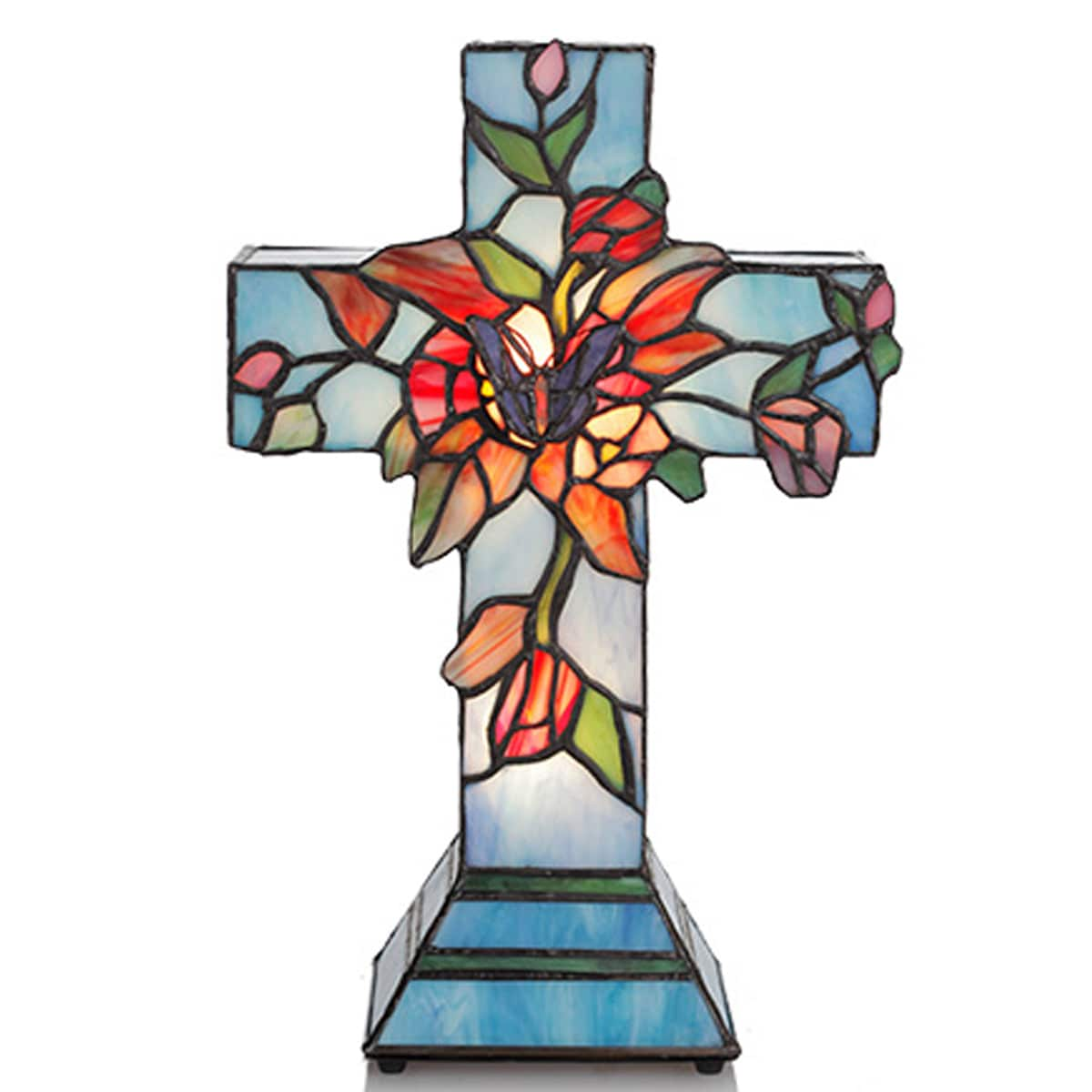 stained glass cross light