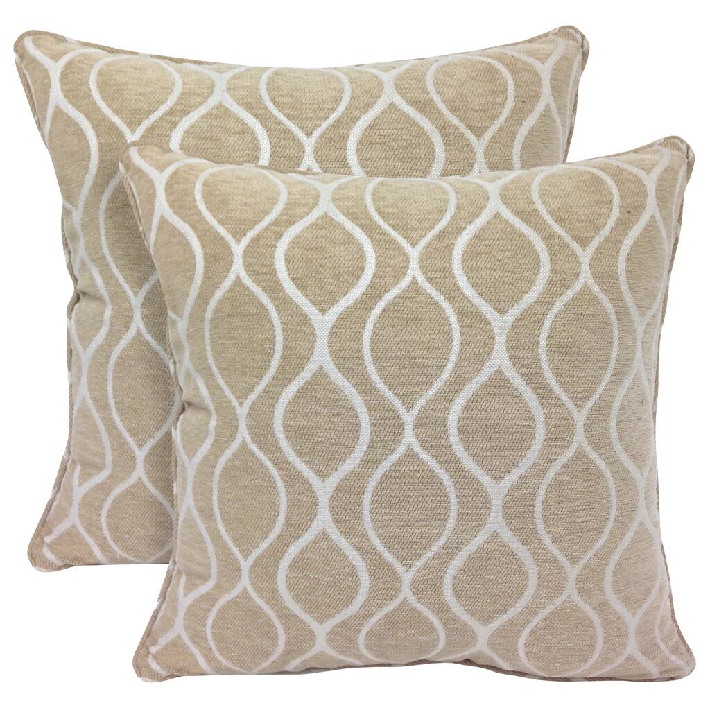 Gemma Chenille Geometri c20-inch Toss Pillow (Set of 2)