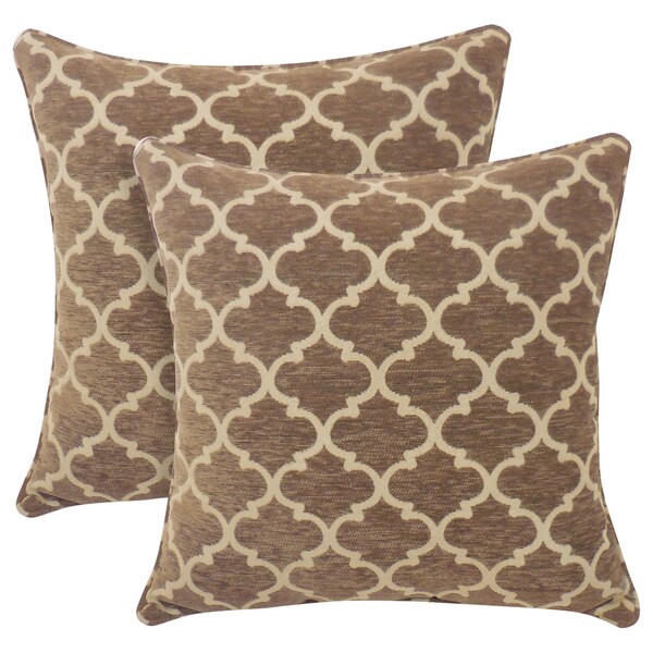 Sandglass Chenille Geometric 20inch Toss Pillow (Set of 2) Free