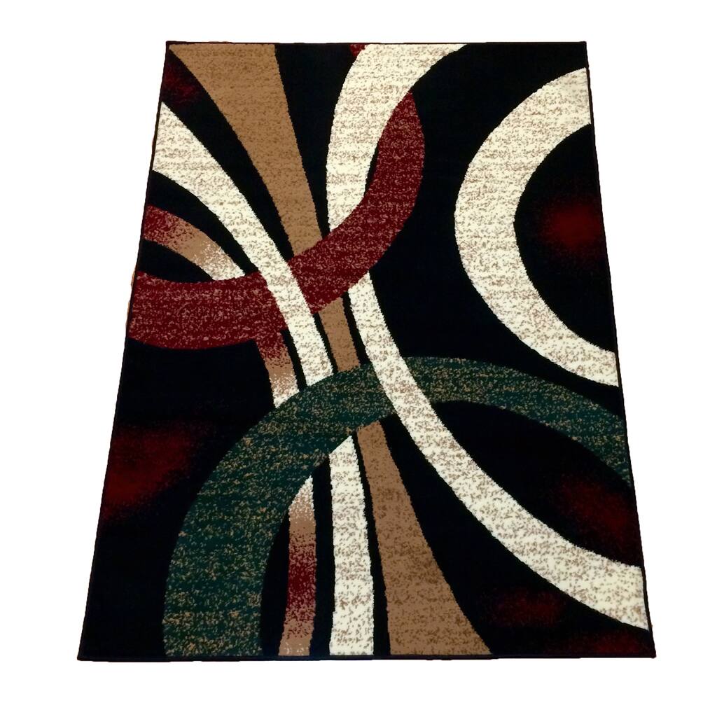 LYKE Home Black Area Rug (8' x 10') - 8' x 10'