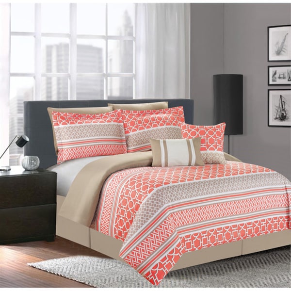 Central Park Coral 7-piece Comforter Set - Overstock ...