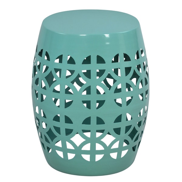 Artisan Aqua Garden Stool/ Side Table - Free Shipping Today - Overstock ...