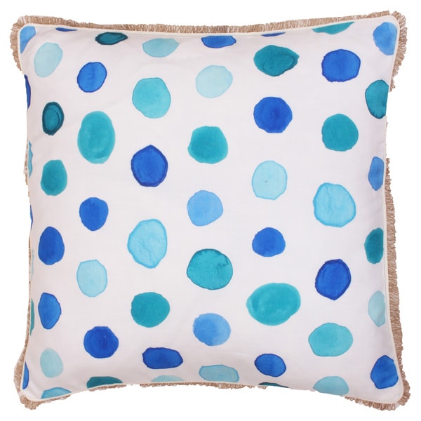 Mindy Polka Dot Feather Filled 20 inch Throw Pillow  