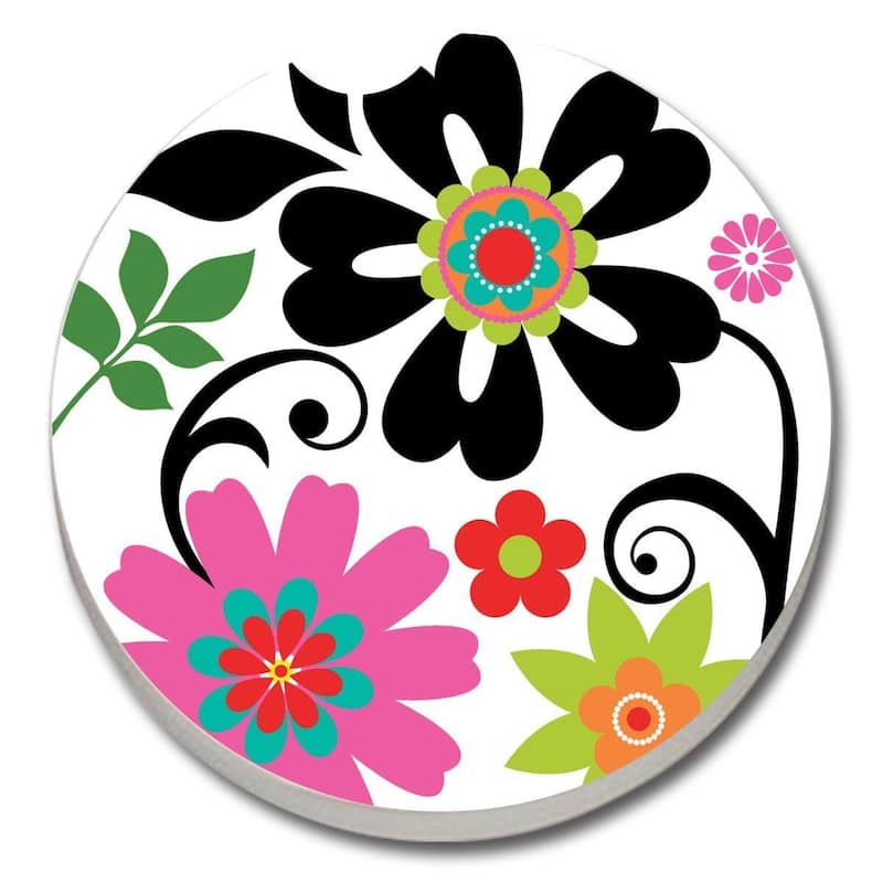 Counterart Absorbent Stone Car Coaster Metro Bold (Set of 2) - 4x6