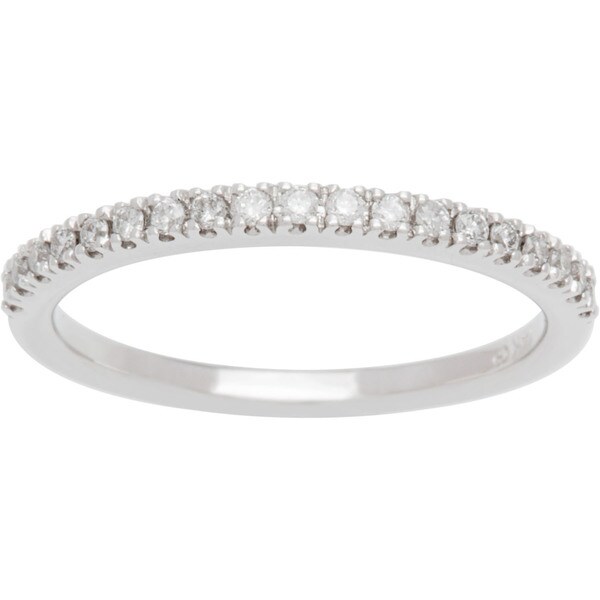 Boston Bay Diamonds 14k White Gold 1/3ct TDW Diamond Square Halo Wedding Band. Opens flyout.