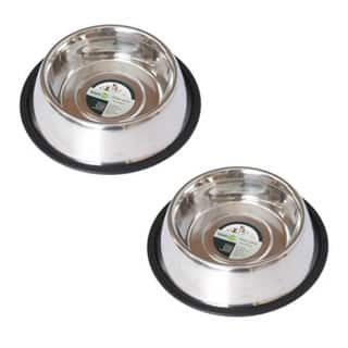 Iconic Pet 2-pack Stainless Steel Non-Skid Pet Bowl