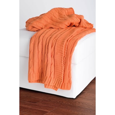 Rizzy Home Cable Knit Sweater Throw