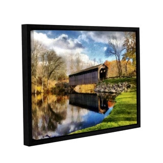 ArtWall Kevin Calkins ' Covered Bridge Reflections 3 Piece Floater ...