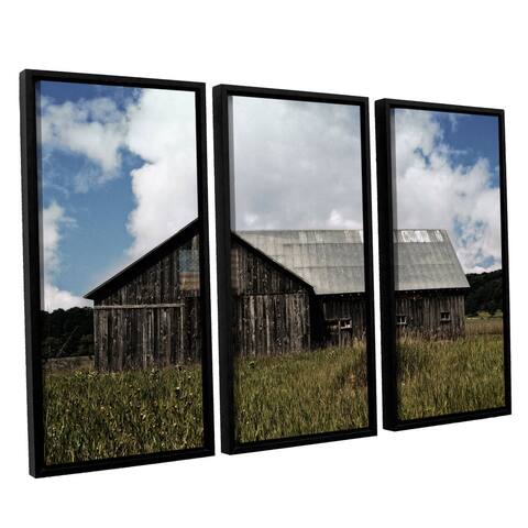 ArtWall Kevin Calkins ' Country 3 Piece Floater Framed Canvas Set - Grey