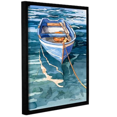 ArtWall Bill Drysdale ' Sage Vernazza Reflection ' Gallery-Wrapped Floater-Framed Canvas - multi