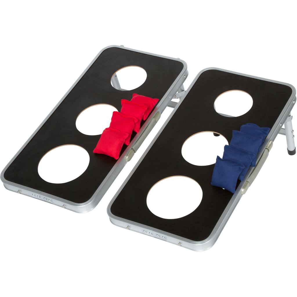 Tailgate 360 3 Hole Cornhole Bean Bag Toss Set Aluminum Frame