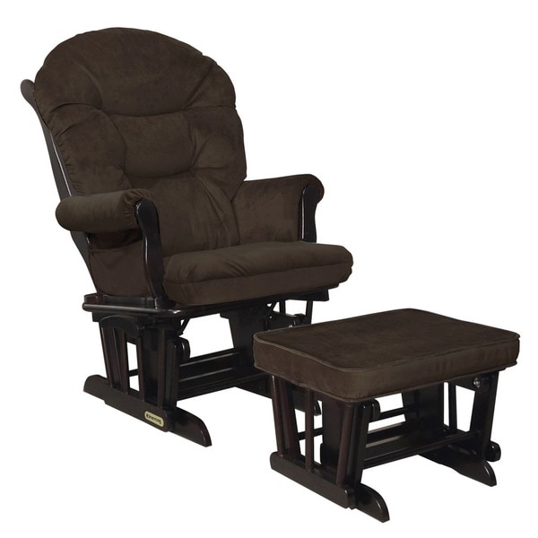 shermag glider rocker combo espresso with grey