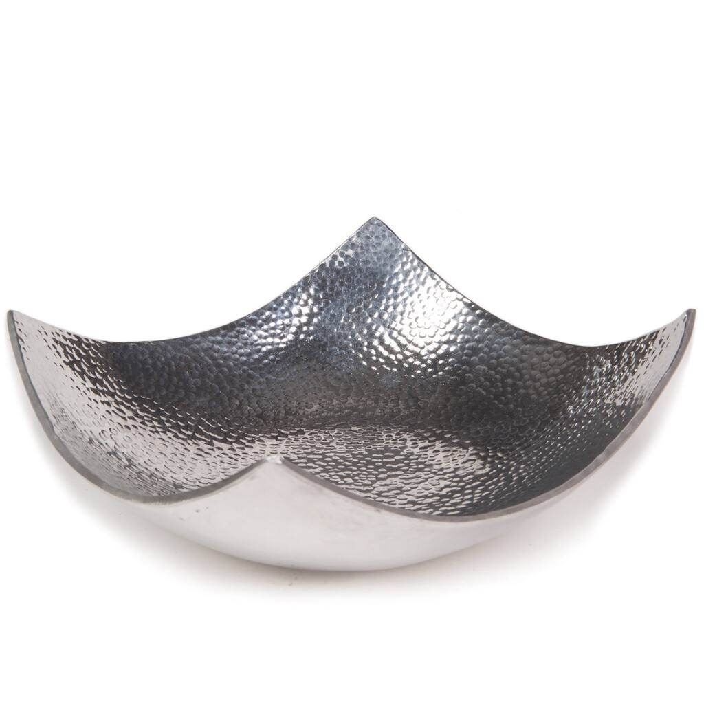 Handmade Artisan Recycled Aluminum Hammered Serving Bowl (Morocco)