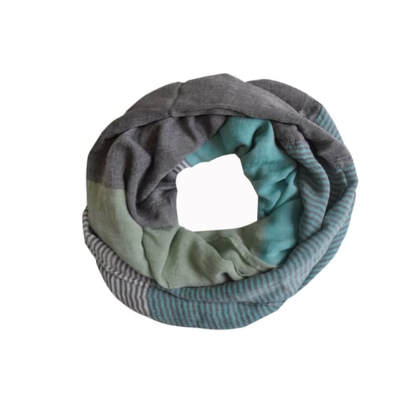 Peach Couture Mint Sassy in Stripes Vintage Style Infinity Loop Scarf. Opens flyout.