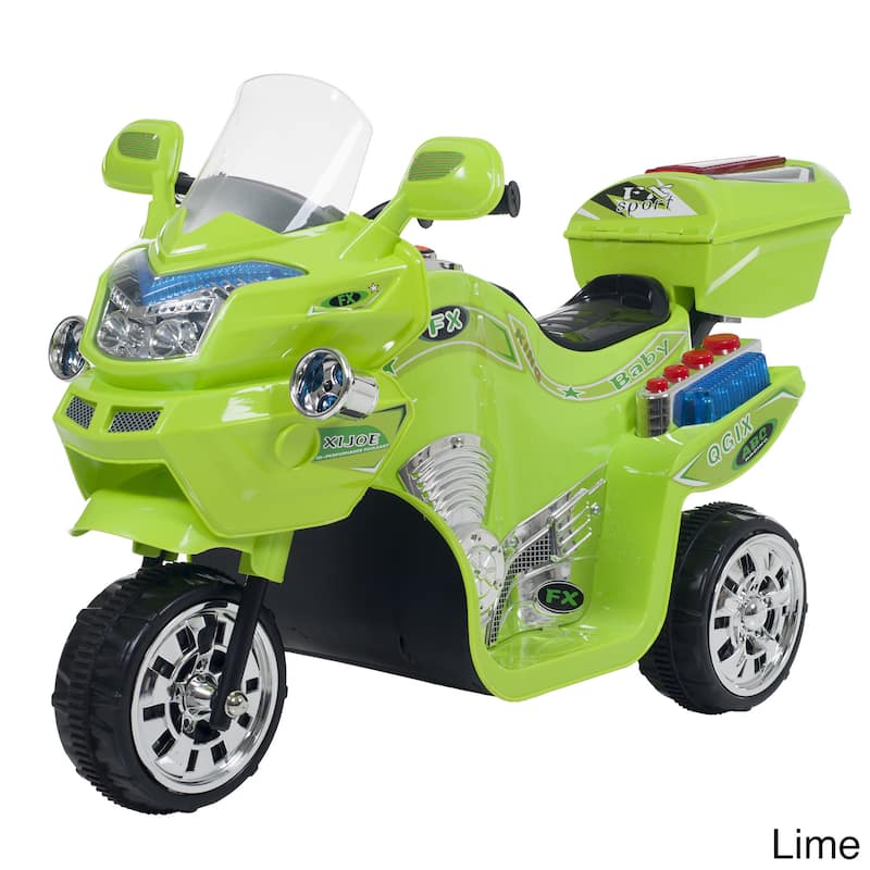 3 Wheel Motorcycle Battery Powered Ride on Toys - Lime