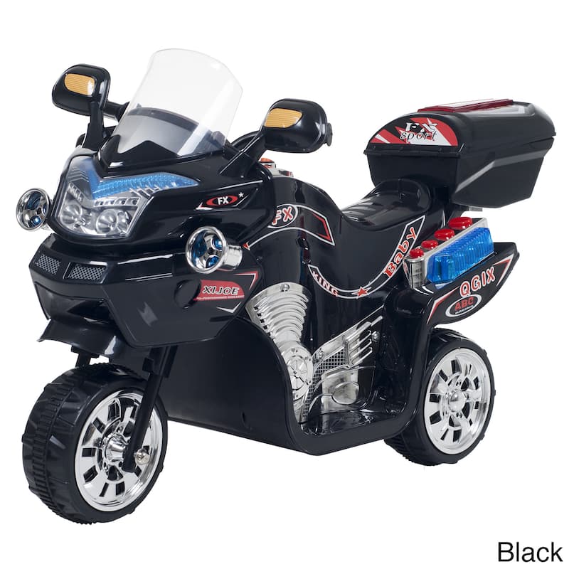 3 Wheel Motorcycle Battery Powered Ride on Toys - Black