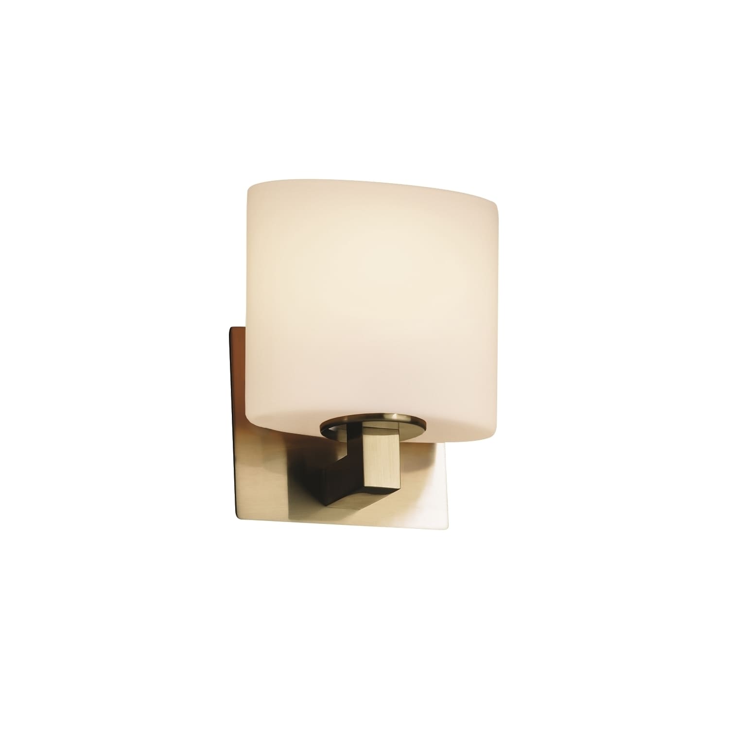 Justice Design Modular 1-Uplight Halogen Wall Sconce, Brass