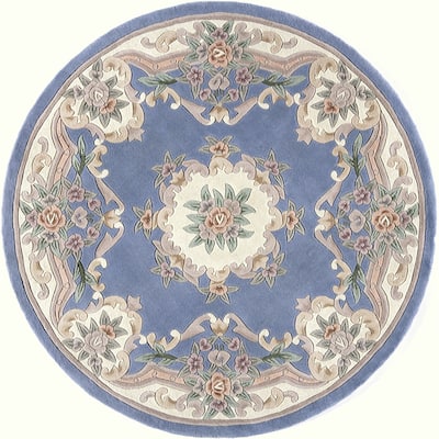 Iona Hand-Tufted Wool Oriental Area Rug (72") - 6' Round
