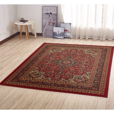 Non Slip 3x5 4x6 Rugs Online At Our Best Area Ottomanson Ottohome Collection Persian Heriz Oriental Design Non Skid Slip Rubber Backing Area