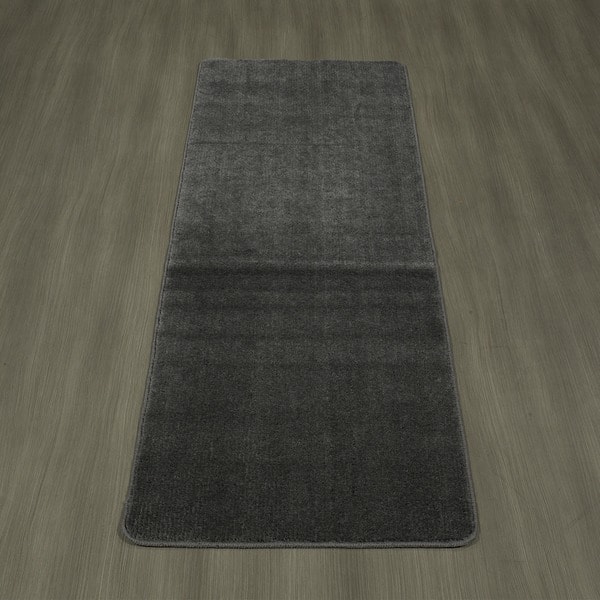 Ottomanson Softy Solid Grey Non Slip Rubber Back Bathroom Mat Non Slip Rubber Back Bathroom Mat