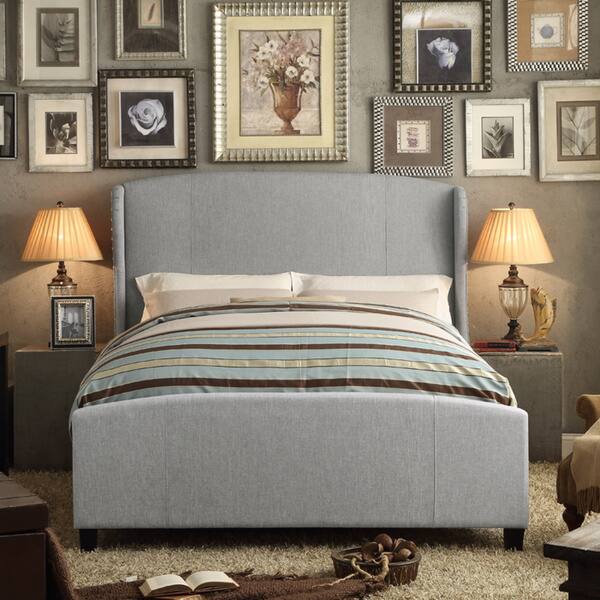 Shop Moser Bay Furniture Chavelle Grey Upholstery Bed With High