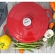 preview thumbnail 5 of 4, Cast Iron Lidded Braiser-1.8 quart, Red