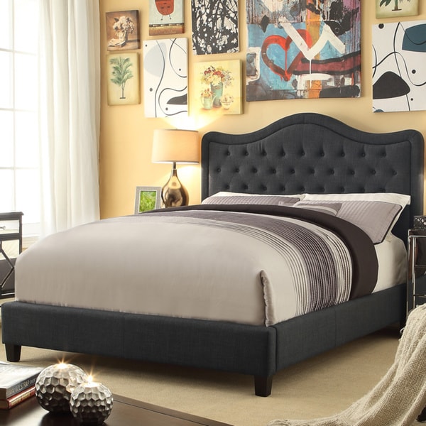 Moser Bay Furniture Adella Collection Charcoal Upholstered Queen Bed
Queen Size Linen Charcoal Waved Top Upholstery Platform Bed