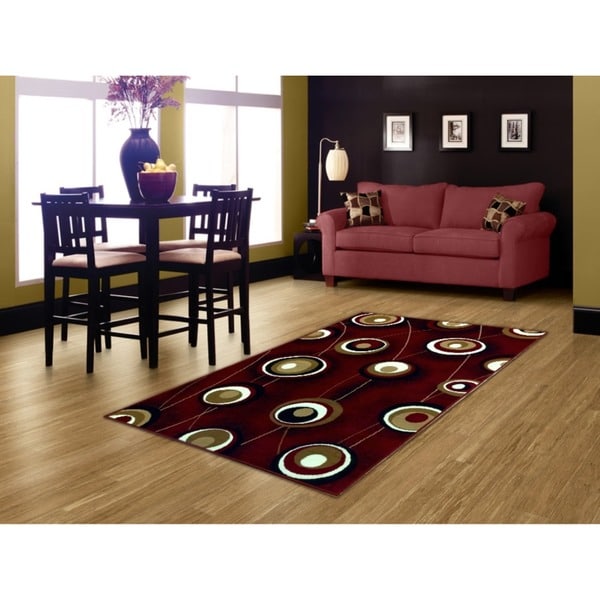 LYKE Home Red Area Rug - 7'10" x 9'10"
