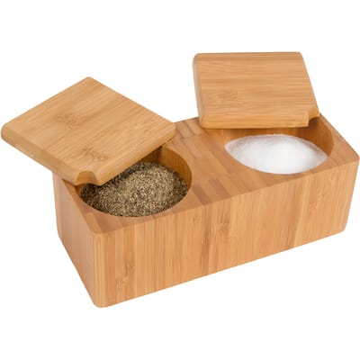 Bamboo Salt and Pepper Box