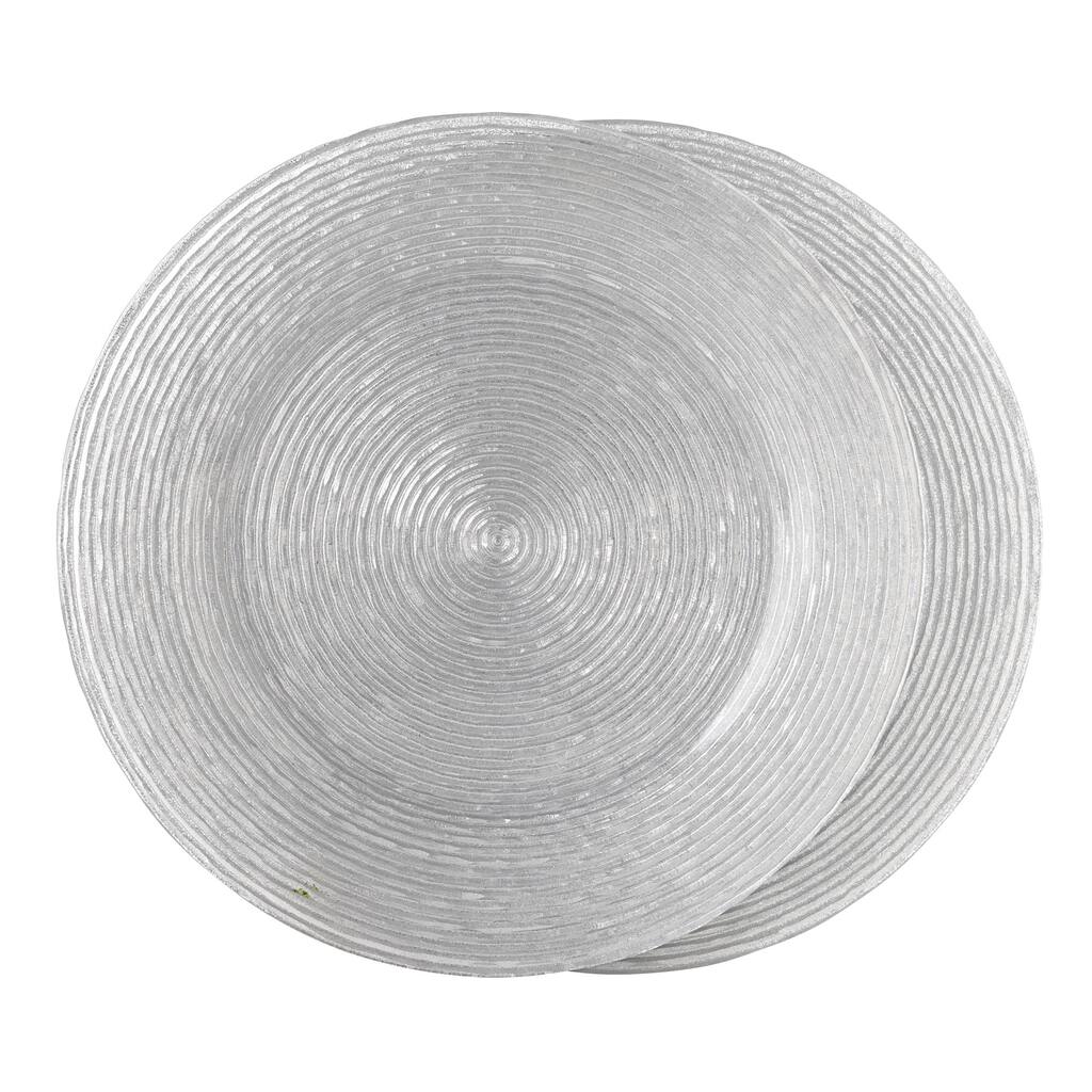 Fitz & Floyd Wave Charger Plates (Set of 2)