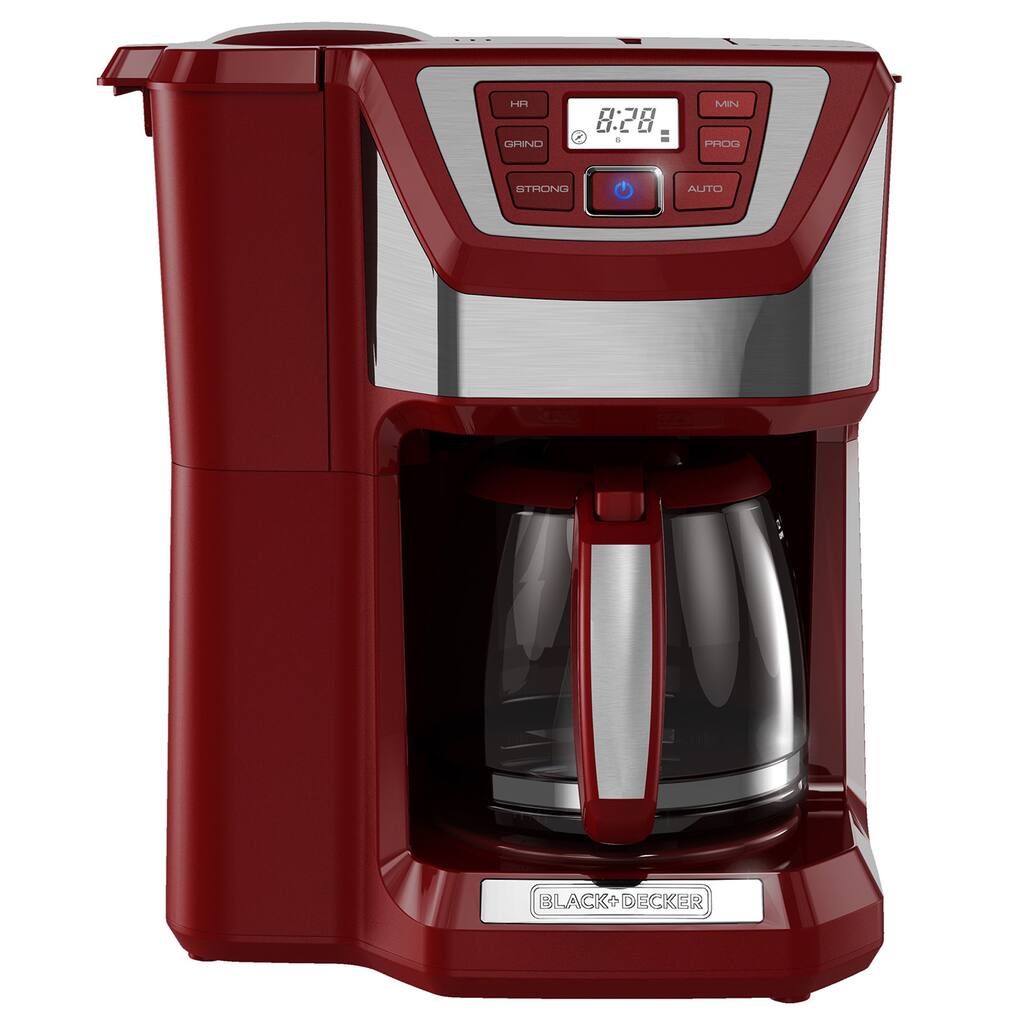 Black & Decker CM5000RD Red 12-Cup Mill and Brew - Black/Red