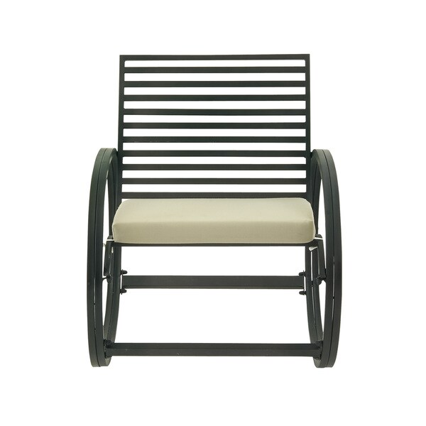Shop Black Tin Outdoor Rocking Chair - Free Shipping Today - Overstock