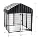 Shop Lucky Dog 52"H x 4'W x 4'L Pet Resort Kennel w/cover - black - Free Shipping Today