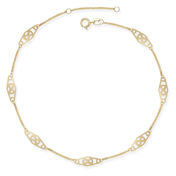 10 inch gold anklet