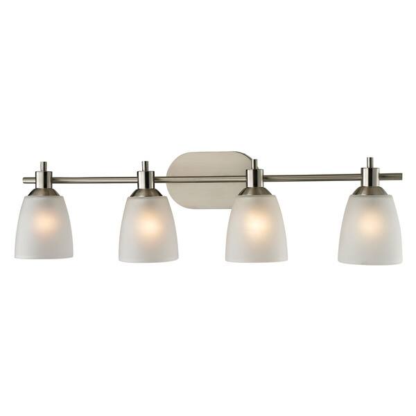 slide 2 of 2, Cornerstone Silver Jackson 4-light Bath Bar