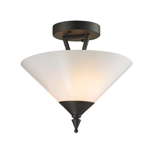 Cornerstone Oil Rubbed Bronze Tribecca 2 light Semi Flush