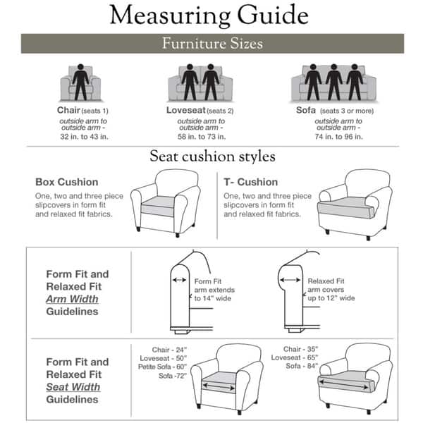 Sure Fit Lexington One Piece T Cushion Sofa Slipcover
