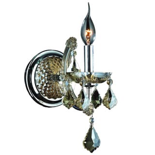 Venetian Italian Style 1 light Chrome Finish and Clear Crystal Candle