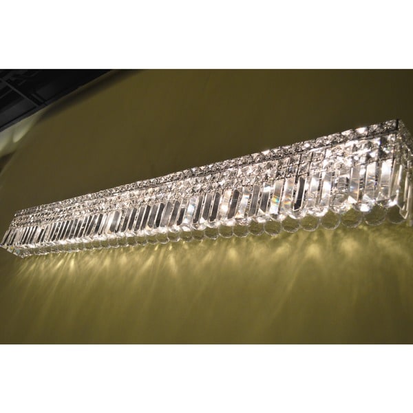 Glam Art Deco Style 12light Chrome Finish with Clear Crystal 60inch
