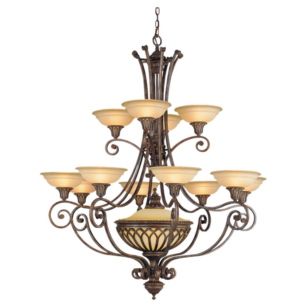 Feiss Stirling Castle 12- light British Bronze Multi Tier Chandelier (12 light British Bronze) - Chandeliers For Bedrooms by Overstock.com