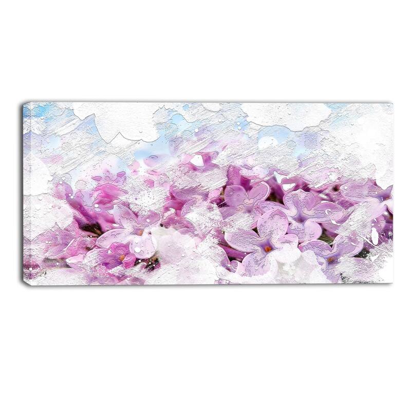 Design Art "Flower Garden" Canvas Art Print - 32 in. wide x 16 in. high