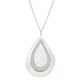 preview thumbnail 2 of 2, Isla Simone Concave Crystalized Tear Drop Pendant Necklace
