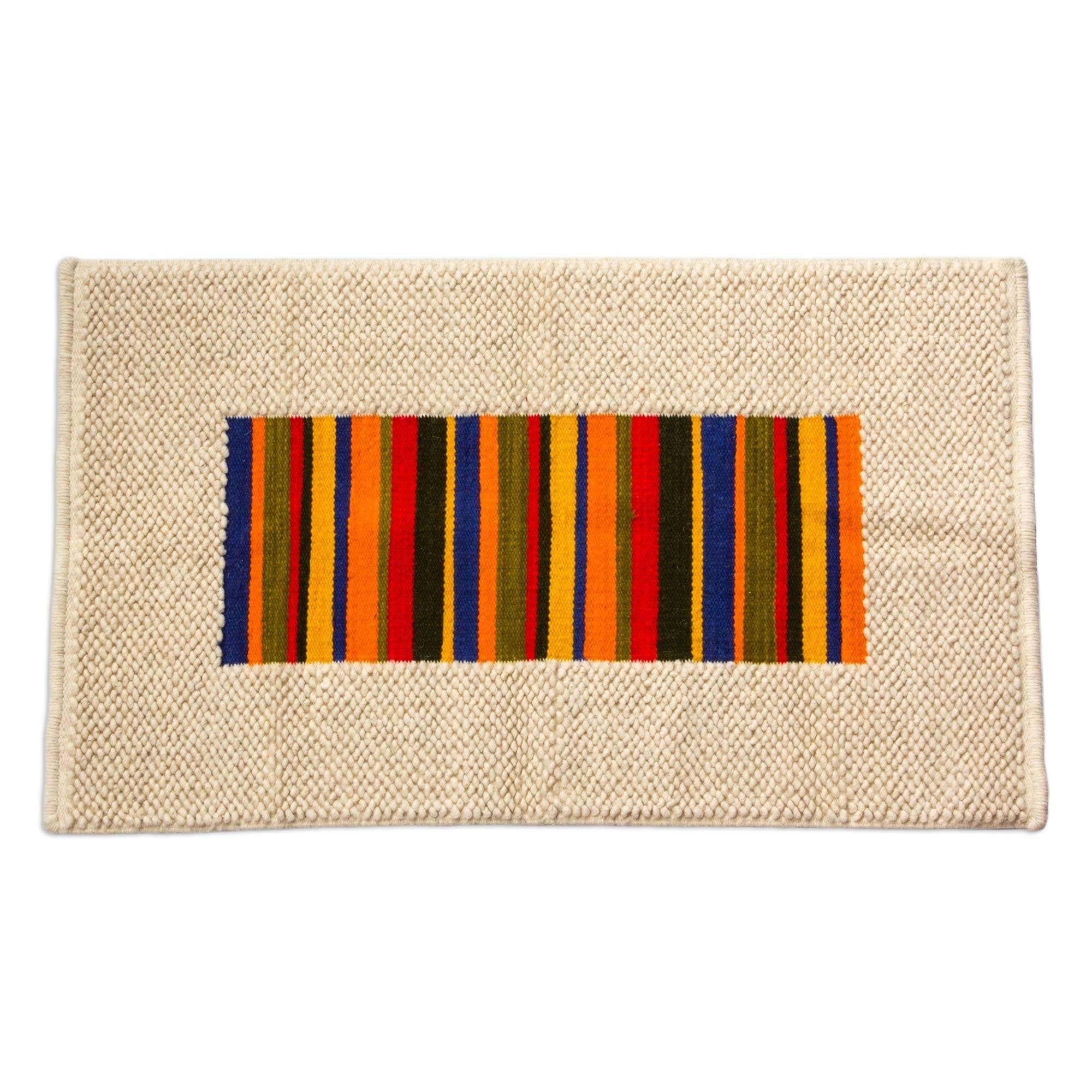 Handmade Wool 'Joyous Color' Rug 2.5x4 (Mexico) - 2'6 x 4' - Bed Bath &  Beyond - 10238408