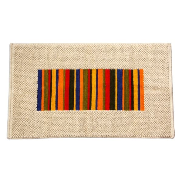 Handmade Wool 'Joyous Color' Rug 2.5x4 (Mexico) - 2'6 x 4' - Bed